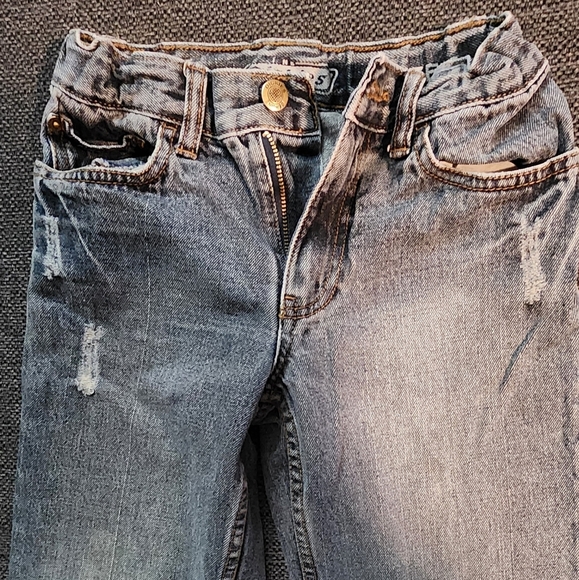 Boys Distressed Vintage Dickies Jeans with Skull Patch. Size 8 - Picture 3 of 12